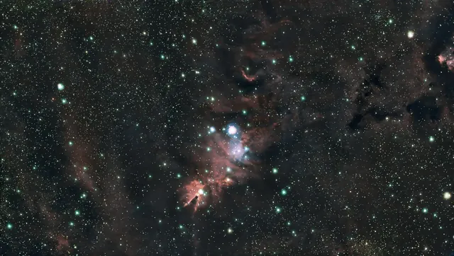 Cone Nebula (NGC 2264), a nebula 2,600 light-years from Earth, photographed from Edinburgh with a Dwarf 3 smart telescope